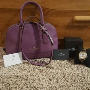 Coach purse and watch.